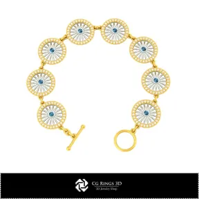 Bracelet with Diamonds - Jewelry 3D CAD