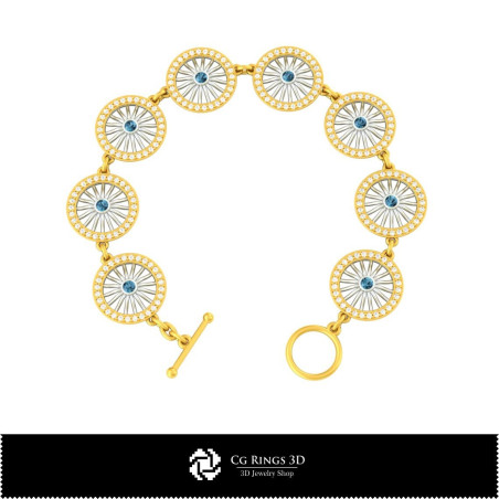 Bracelet avec Diamants - Joaillerie 3D CAO