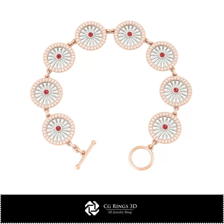 Bracciale con Diamanti - Gioielli CAD 3D