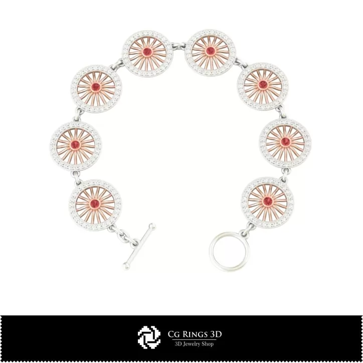 Bracciale con Diamanti - Gioielli CAD 3D
