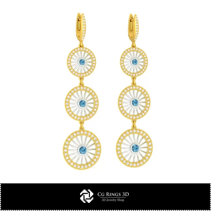 Bijoux-Boucles d'oreilles CAO 3D