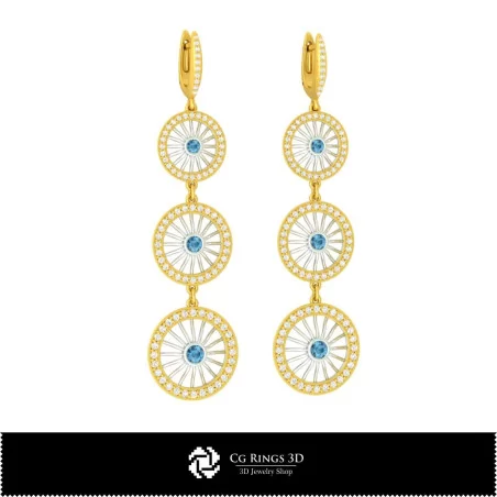 Bijoux-Boucles d'oreilles CAO 3D, Bijoux CAO 3D, Boucles d'oreilles CAO 3D, Boucles d'oreilles diamant 3D, Boucles d'oreilles