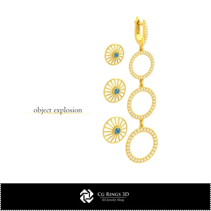 Bijoux-Boucles d'oreilles CAO 3D