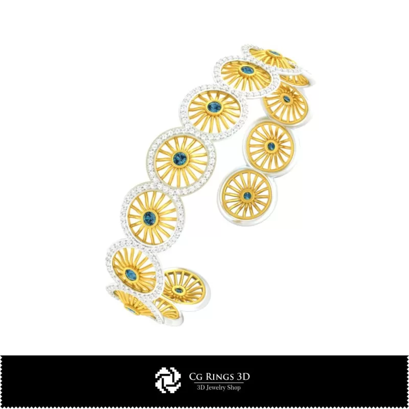 Bracciale con Diamanti - Gioielli 3D CAD Bracciale con Diamanti - Gioielli 3D CAD