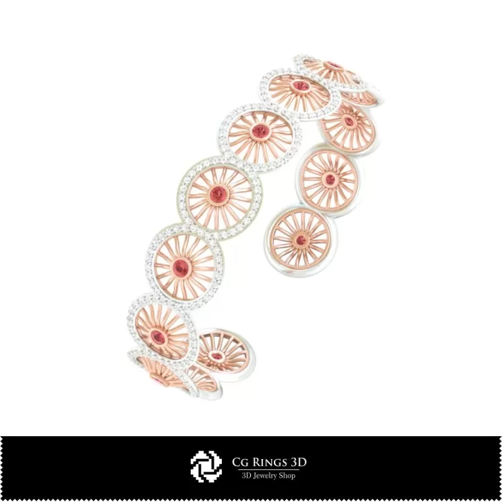 Bracelet with Diamonds - Jewelry 3D CAD Bracelet with Diamonds - Jewelry 3D CAD