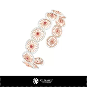 3D-Armband mit Diamanten, Schmuck 3D-CAD, Armbänder 3D-CAD, 3D-Diamantarmbänder, 3D-Armbänder, 3D-Manschettenarmband