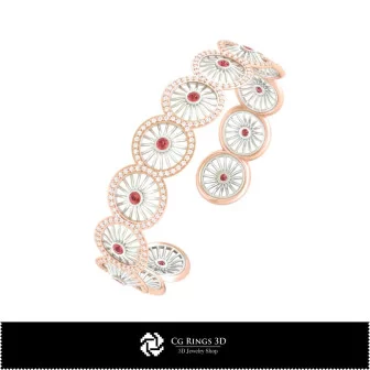 Bracelet 3D avec diamants Accueil, Bijoux 3D CAO, Bracelets 3D CAO, Bracelets en diamant 3D, Bracelets 3D, Bracelet manchette 3D