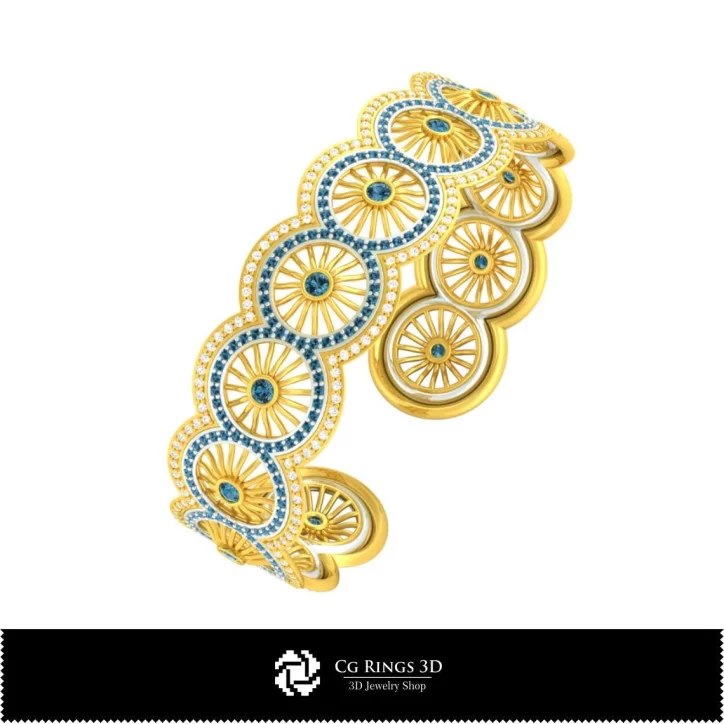 Bracelet with Diamonds - Jewelry 3D CAD