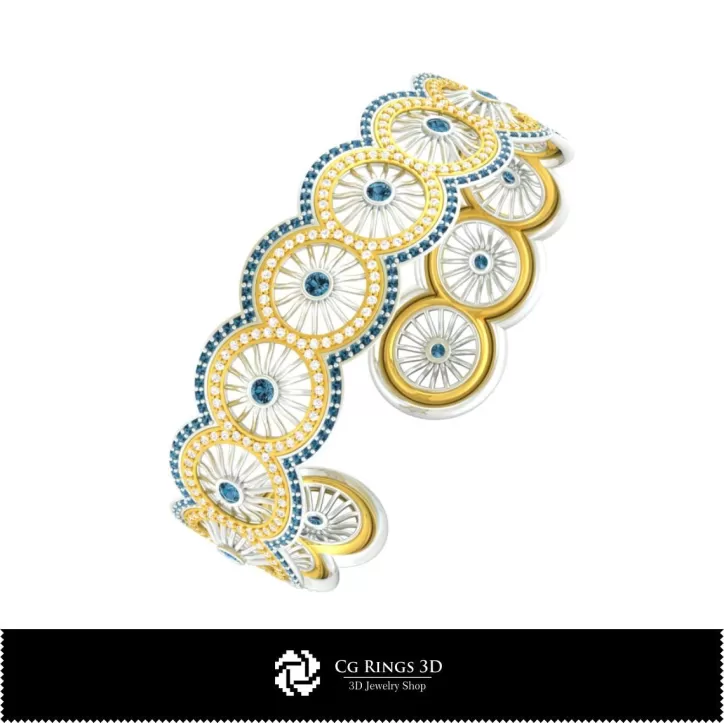 Bracelet avec diamants - Bijoux 3D CAO