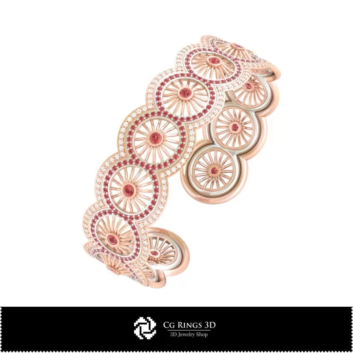 Bracelet avec diamants - Bijoux 3D CAO