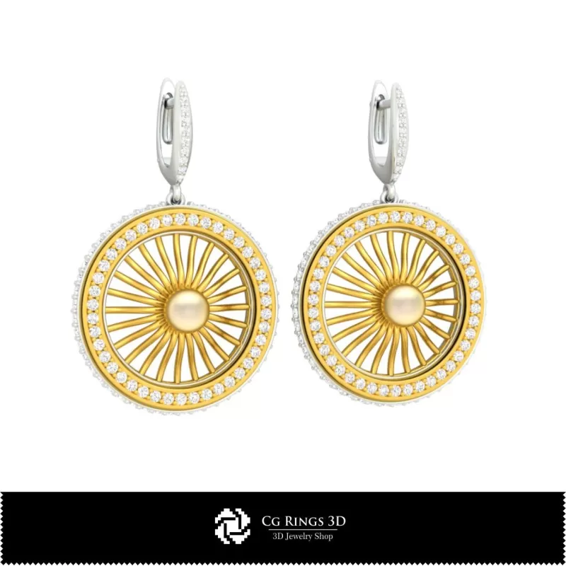 Bijoux-Boucles d'oreilles DAO 3D