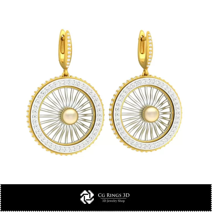 Bijoux-Boucles d'oreilles DAO 3D