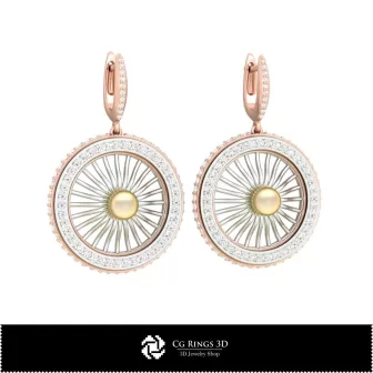 Schmuck-Ohrringe 3D-CAD Schmuck 3D-CAD, Ohrringe 3D-CAD, 3D-Diamant-Ohrringe, 3D-Perlen-Ohrringe