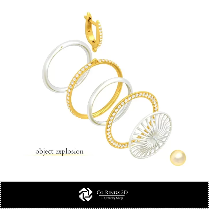Bijoux-Boucles d'oreilles DAO 3D