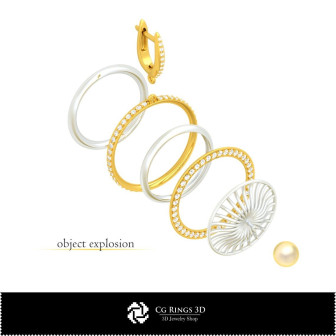 Jewelry-Earrings 3D CAD  Jewelry 3D CAD, Earrings 3D CAD , 3D Diamond Earrings, 3D Pearl Earrings