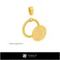 Pendentif 3D avec la lettre D