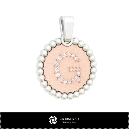 Pendentif 3D avec la lettre G