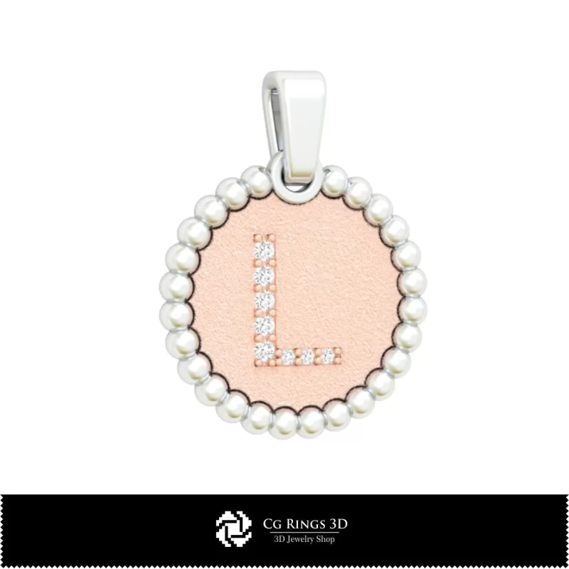 Pendentif 3D avec la lettre L
