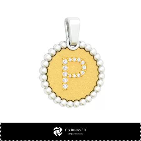 Pendant With Letter P - Jewelry 3D CAD