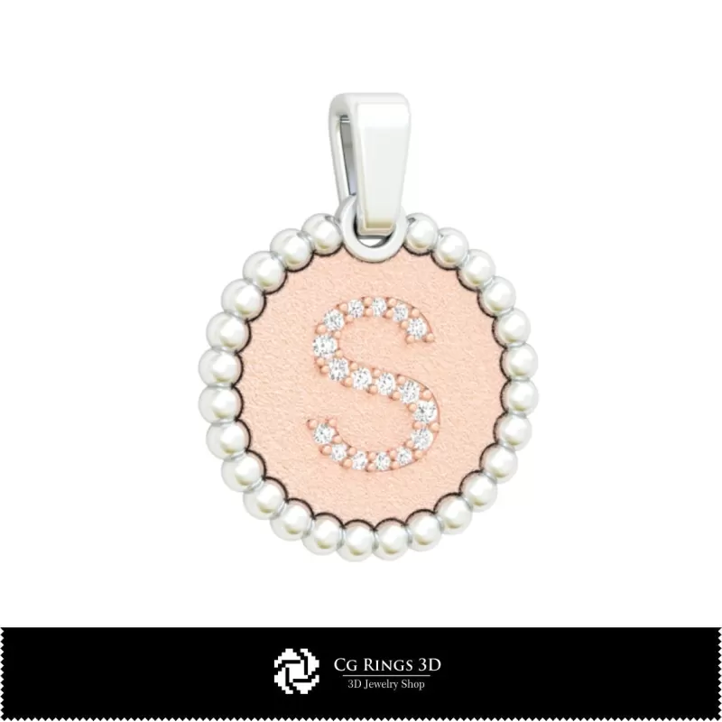 Colgante 3D con la letra S