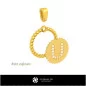 Pendentif 3D avec lettre U