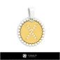 3D Pendant With Letter X