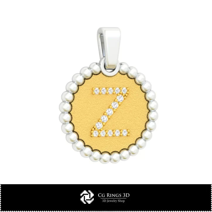 3D Pendant With Letter Z