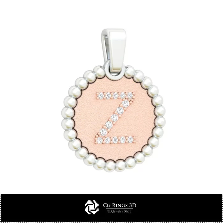 3D Pendant With Letter Z