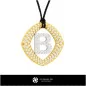Pendentif 3D avec lettre B