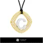 Pendentif 3D avec lettre C