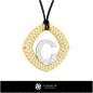 Pendentif 3D avec lettre C