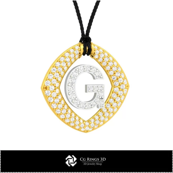 3D CAD Pendant With Letter G