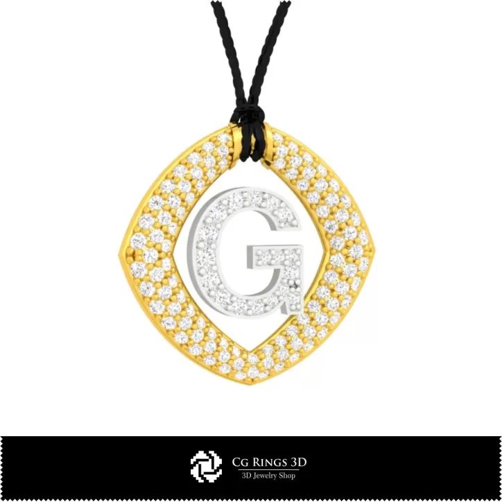 Colgante CAD 3D con la letra G