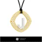 3D CAD Pendant With Letter J