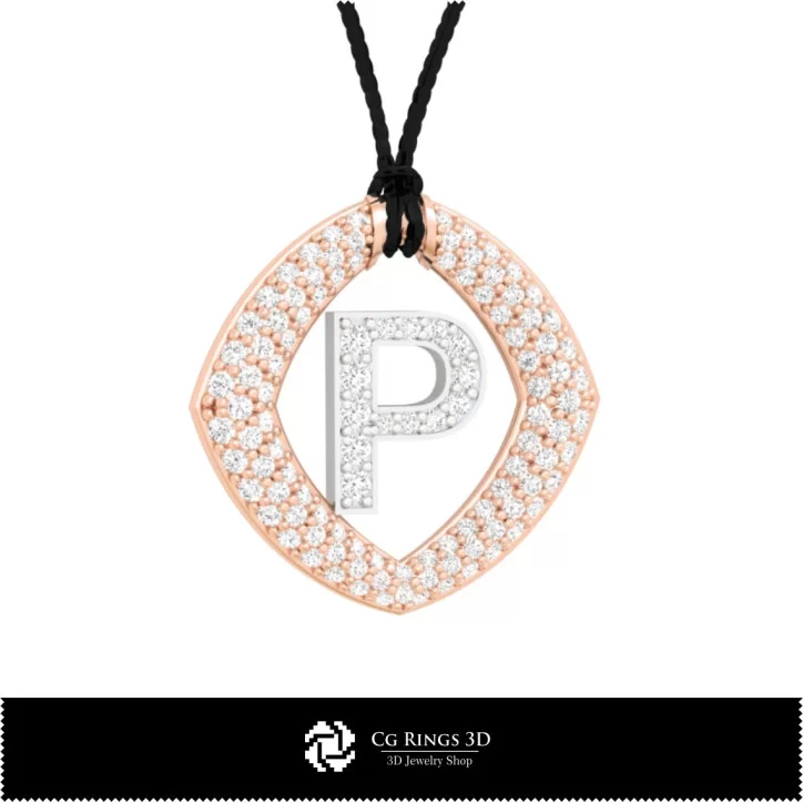 3D Pendant With Letter P