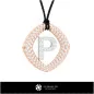 Pendentif 3D CAO avec la lettre P
