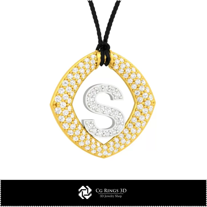 Ciondolo 3D CAD con Letter S