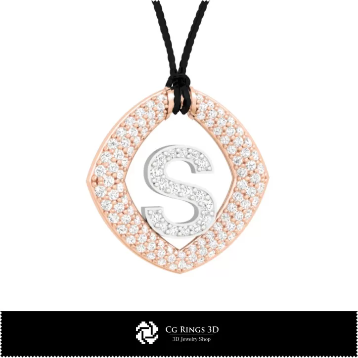 Ciondolo 3D CAD con Letter S