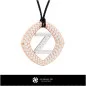 Pendentif 3D CAO avec lettre Z