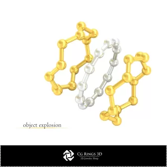 Anillo de banda eterna CAD 3D para el hogar, Joyería CAD 3D, Anillos CAD 3D, Bandas eternas CAD 3D