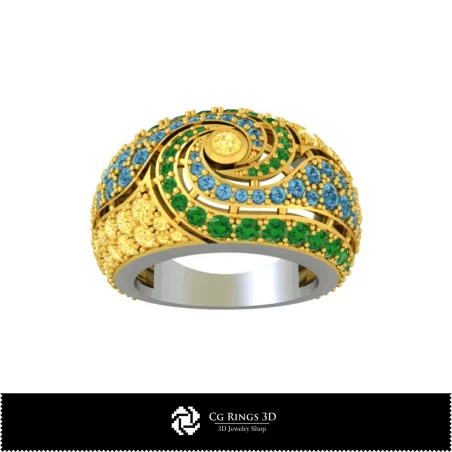 3D CAD Gemstone Rings Home, Bague de Pierres Precieuses 3D, Bijoux 3D CAO, Anneaux 3D CAO, Anneaux de Mode 3D , Anneaux de Coc