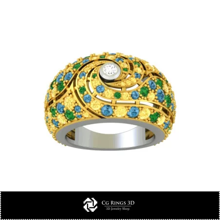 Edelsteinring - Schmuck 3D-CAD