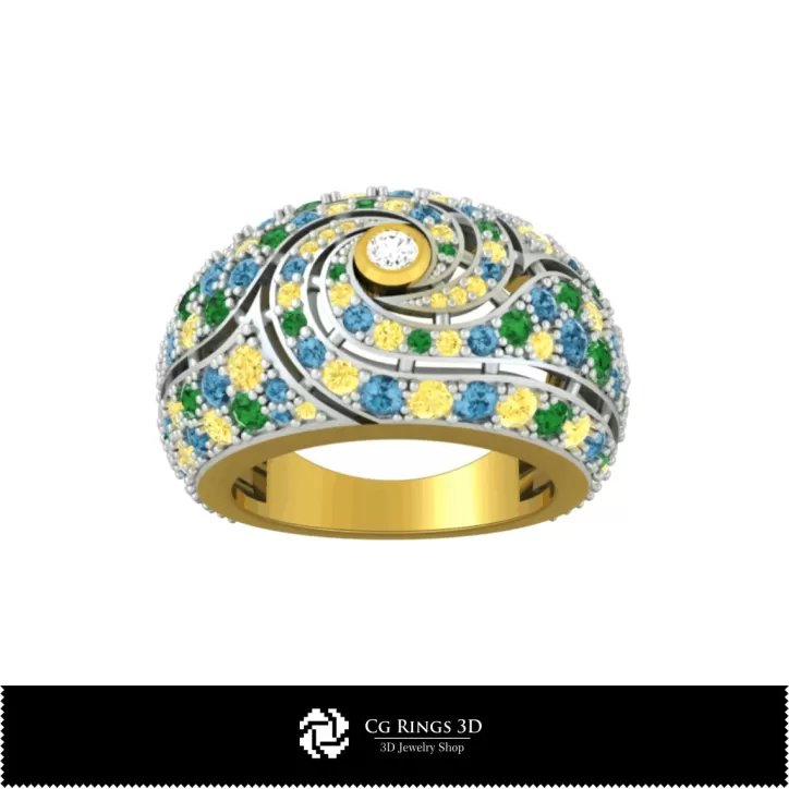 Edelsteinring - Schmuck 3D-CAD