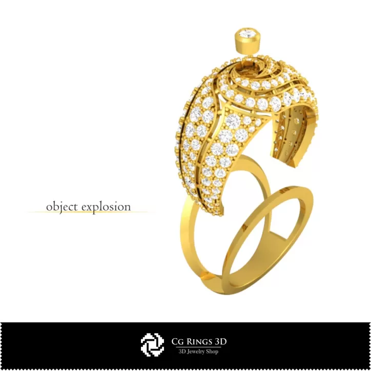 Edelsteinring - Schmuck 3D-CAD