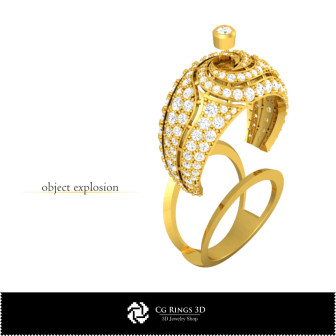 3D CAD Gemstone Rings Home, Precious Gemstone Rings 3D,  Jewelry 3D CAD, Rings 3D CAD , Fashion Rings 3D, Cocktail Rings 3D