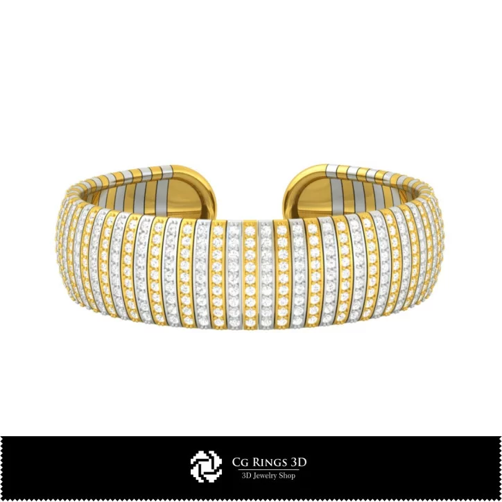 Bracelet with Diamonds - Jewelry 3D CAD