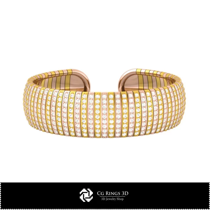 Bracelet with Diamonds - Jewelry 3D CAD