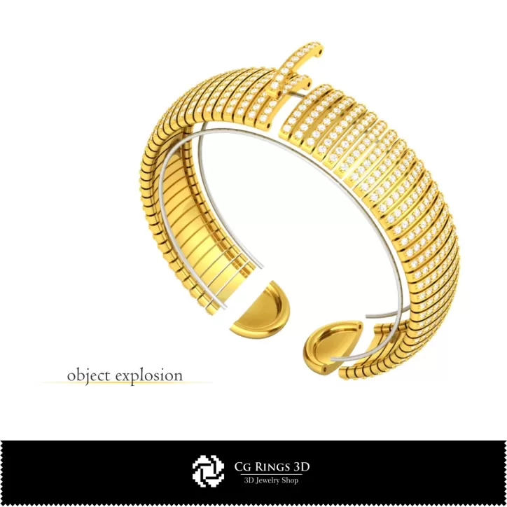 Bracciale con Diamanti - Gioielli 3D CAD