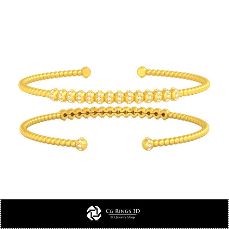 Bracelet with Diamonds - Jewelry 3D CAD