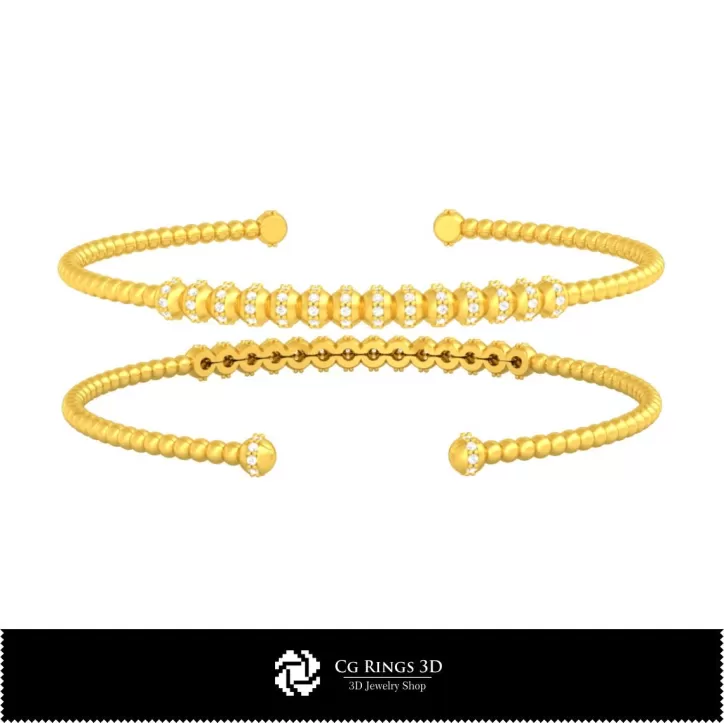 Bracelet avec diamants - Bijoux 3D CAO